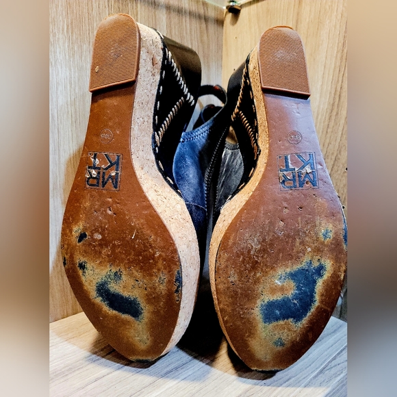 MRKT, Size 38.5, Claudia Wedges, Leather - Picture 4 of 6